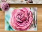 Preview: Tischset Platzset abwaschbar Pink Rose von ARTIPICS